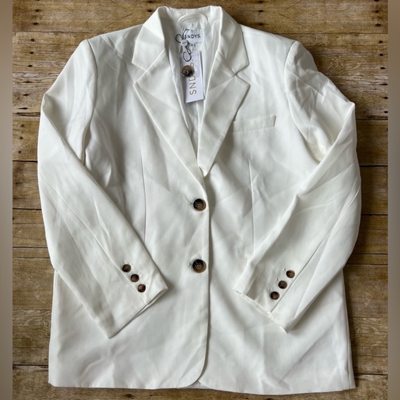 SNDYS Tailored White Blazer size XL - Picture 4 of 4